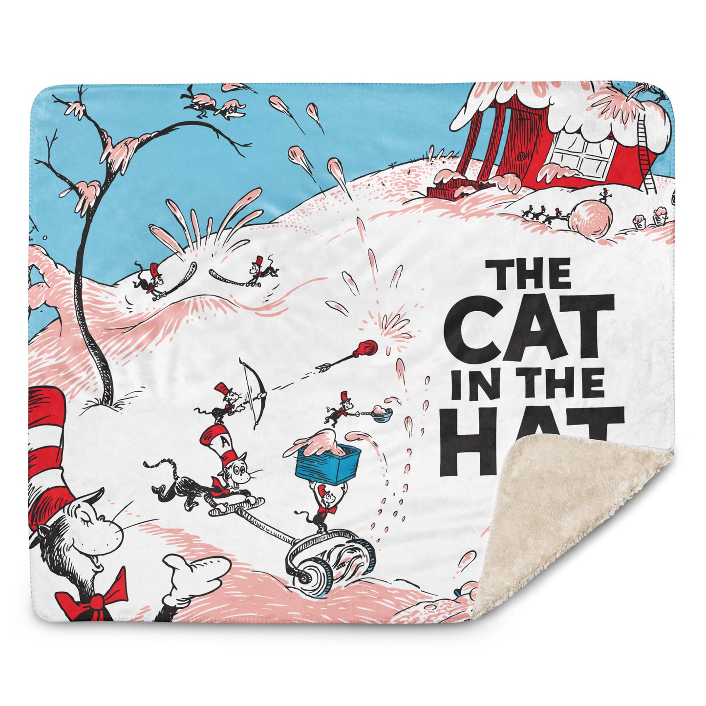 Dr. Seuss Holiday Blanket The Cat In The Hat Book