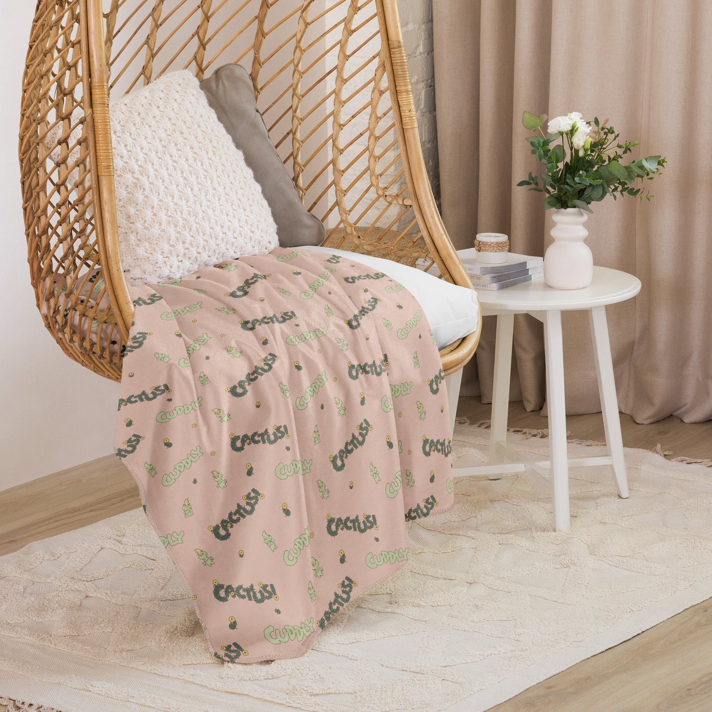 Dr. Seuss Grinch Sherpa Blanket Cuddly As Cactus