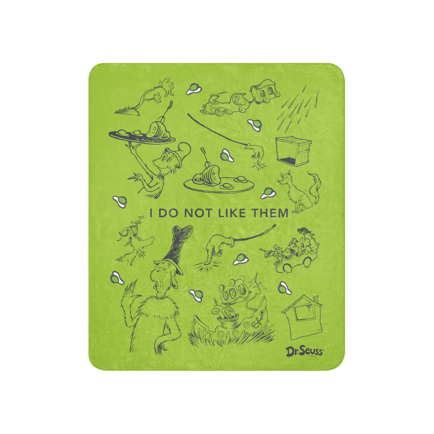 Green Eggs And Ham Blanket I Do Not Like Them