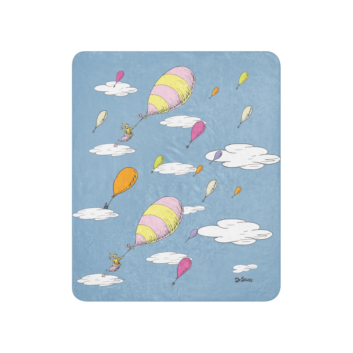 Oh, the Places You’ll Go! Sherpa Blanket Hot Air Balloons