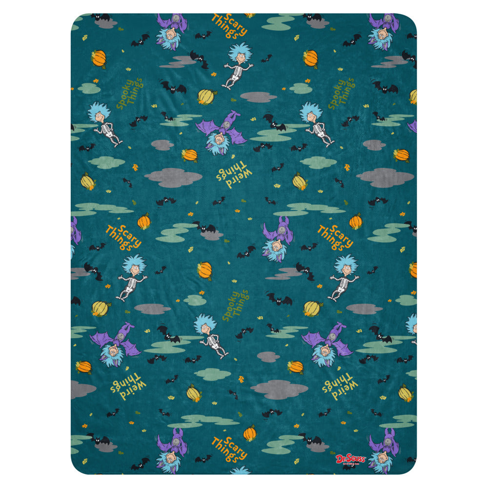 The Cat in the Hat Scary Things Sherpa Blanket 60 in x 80 in