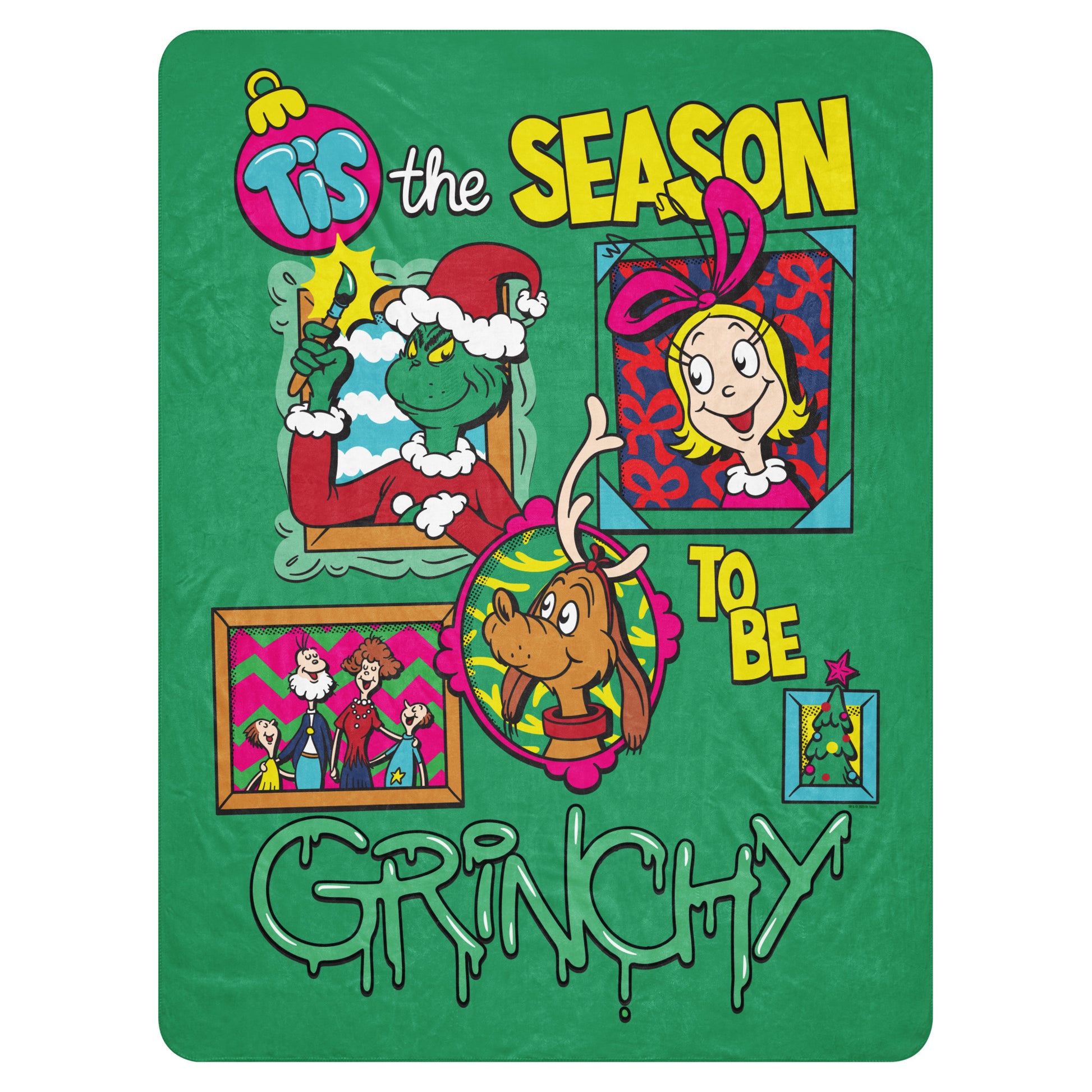 The Grinch Tis The Season To Be Grinchy Sherpa Blanket