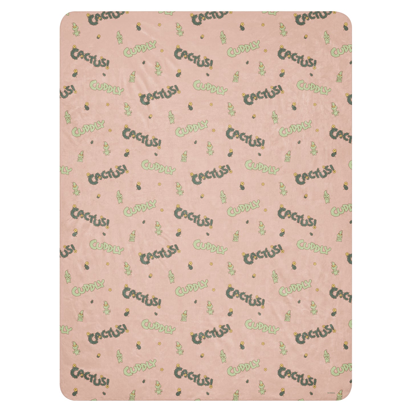 Dr. Seuss Grinch Sherpa Blanket Cuddly As Cactus