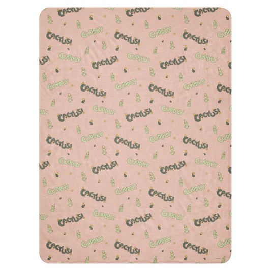 Dr. Seuss Grinch Sherpa Blanket Cuddly As Cactus