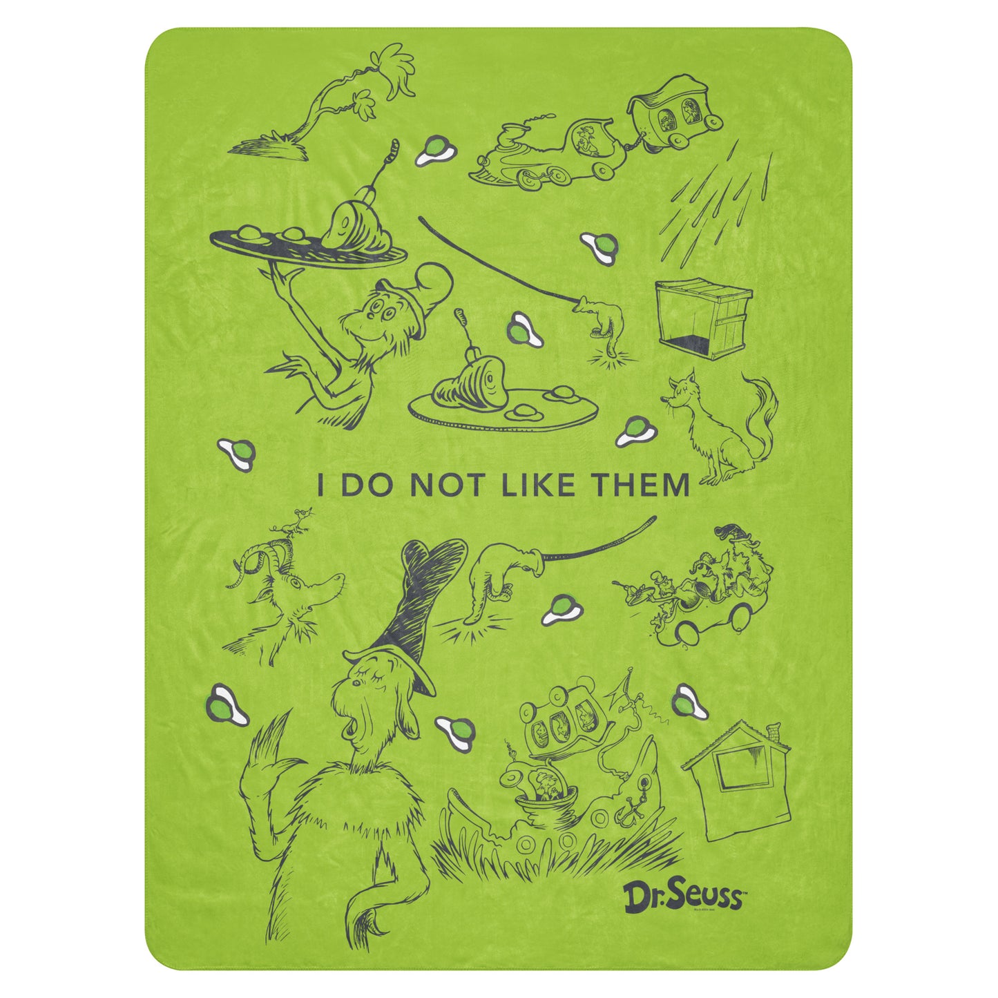 Green Eggs And Ham Blanket I Do Not Like Them