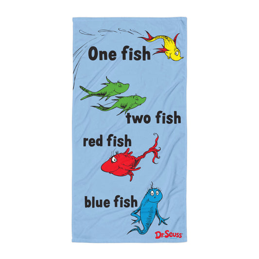 One Fish, Two Fish, Red Fish, Blue Fish Beach Towel