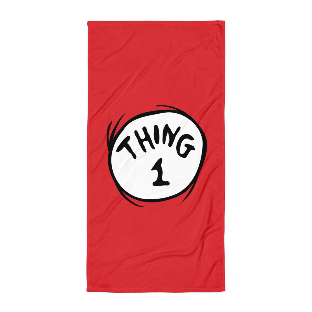 The Cat in the Hat Thing One Beach Towel