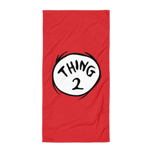 The Cat in the Hat Thing Two Beach Towel