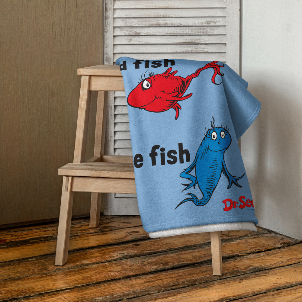 One Fish, Two Fish, Red Fish, Blue Fish Beach Towel