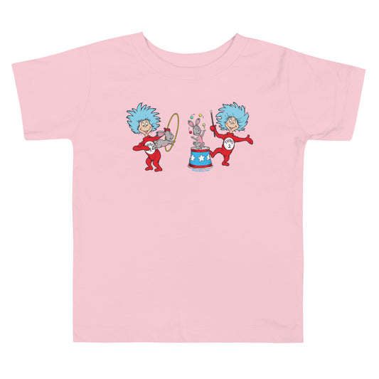 The cat in the hat spring things circus toddler t-shirt - pink