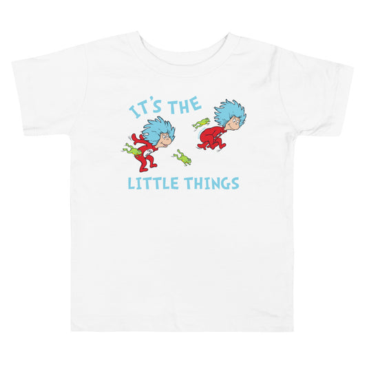 The cat in the hat spring things jumping frogs toddler t-shirt - white