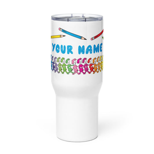 The Cat in the Hat Personalized Travel Mug Learning With Color