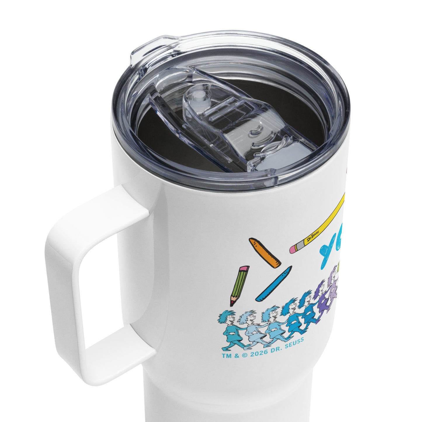 The Cat in the Hat Personalized Travel Mug Learning With Color