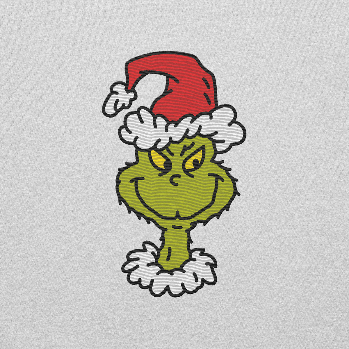 The Grinch Sweatshirt Santa Grinch Embroidered