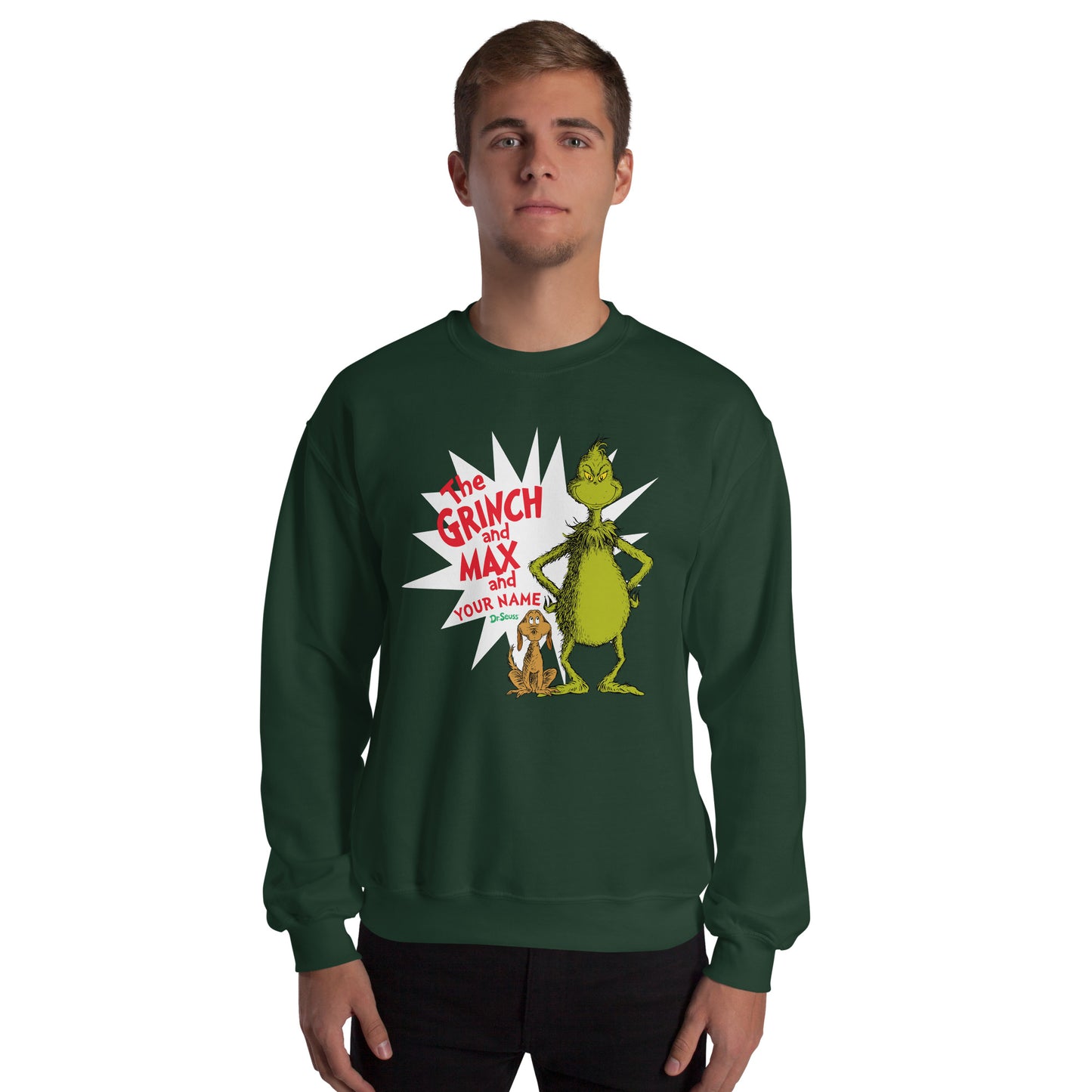 The Grinch Personalized Sweatshirt Grinch And Max