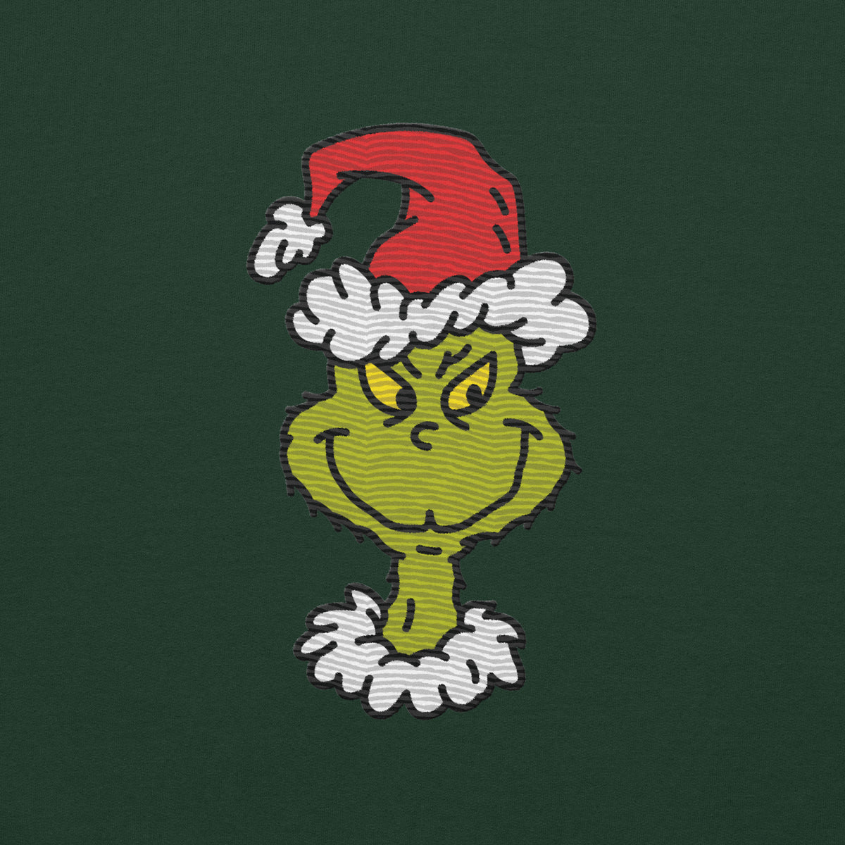 The Grinch Sweatshirt Santa Grinch Embroidered