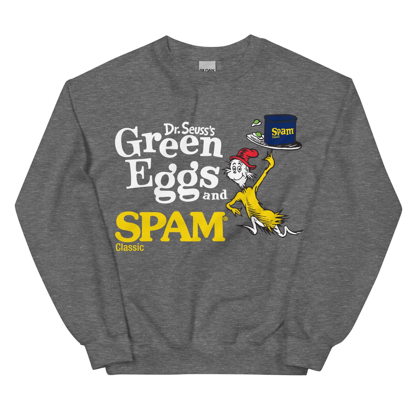 Green Eggs And Spam Sweatshirt Graphite Heather