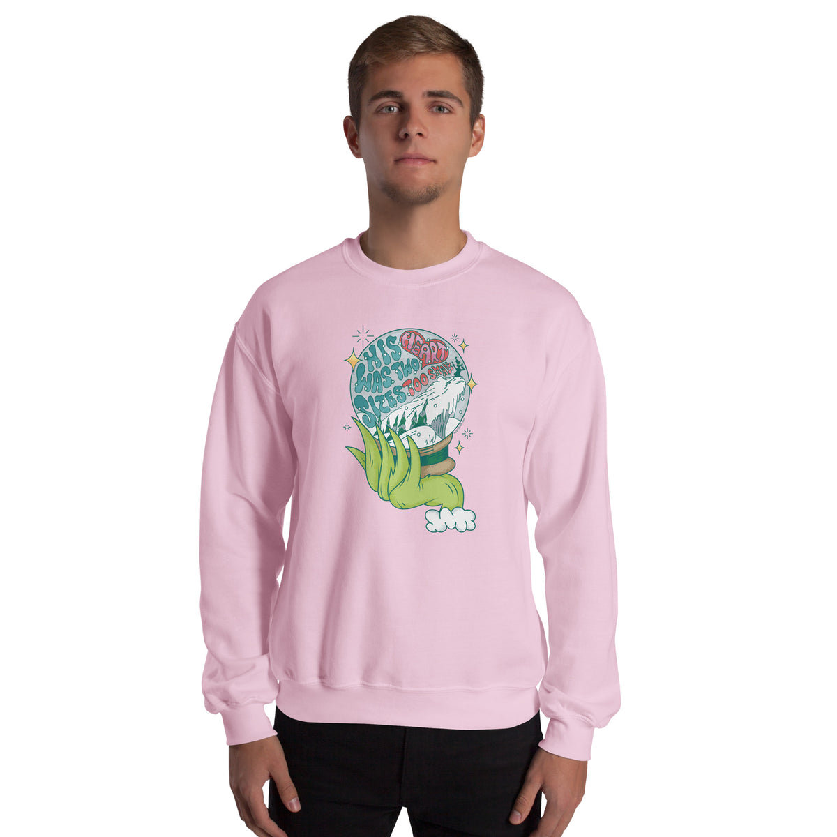 The Grinch Crewneck His Heart Was Two Sizes Too Small