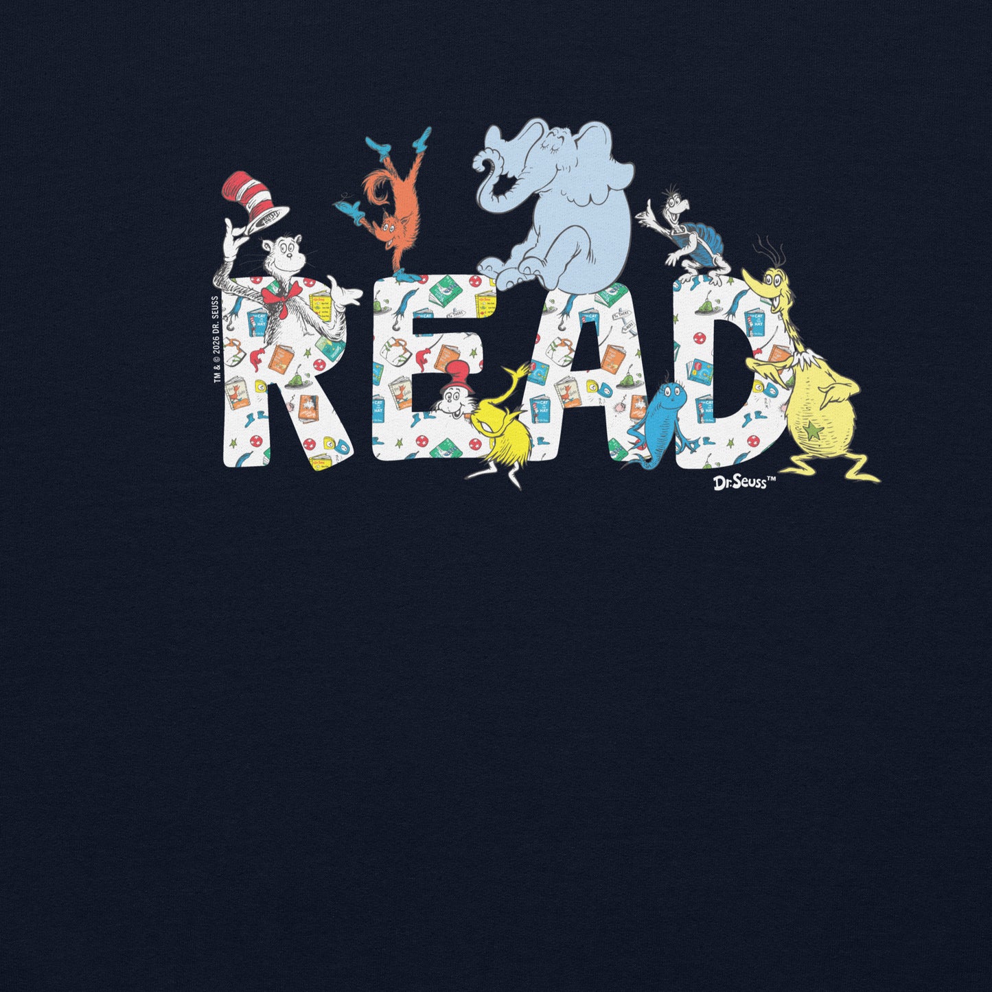 Dr. Seuss Sweatshirt Characters "READ"