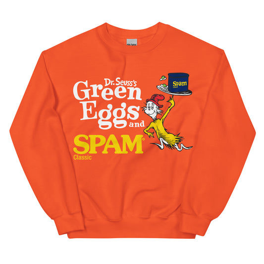 Green Eggs And Spam Sweatshirt Orange