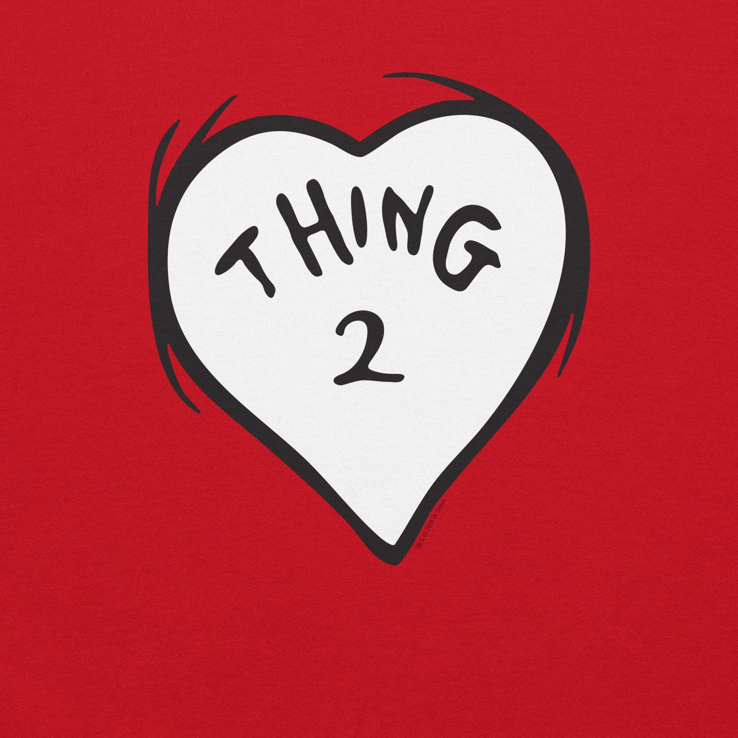 The Cat in the Hat Sweatshirt Heart Thing Two