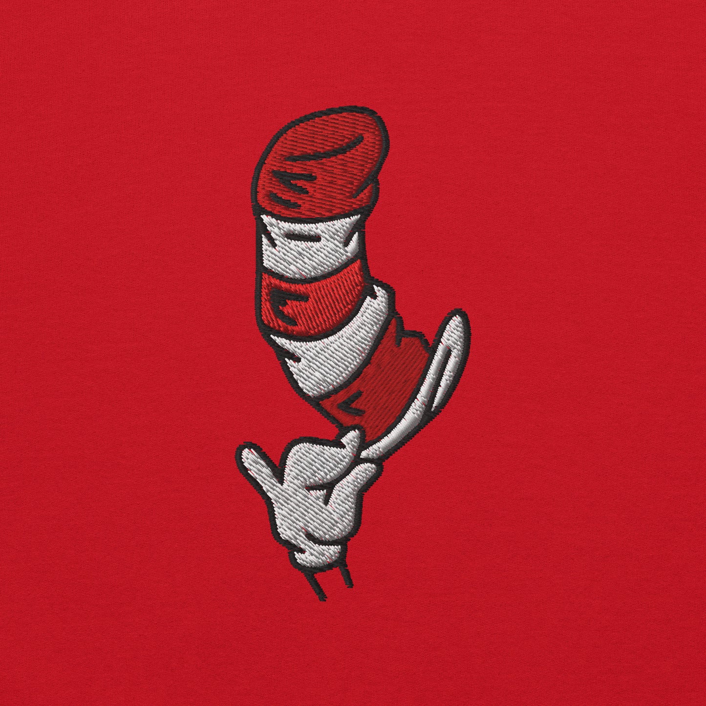 The Cat in The Hat Embroidered Crewneck Sweatshirt Hat's Off