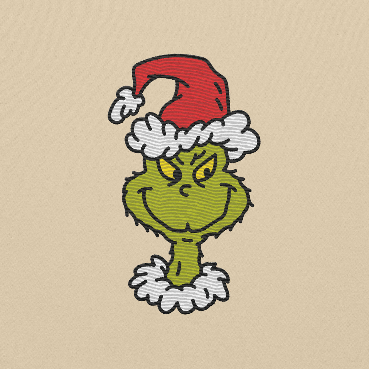 The Grinch Sweatshirt Santa Grinch Embroidered