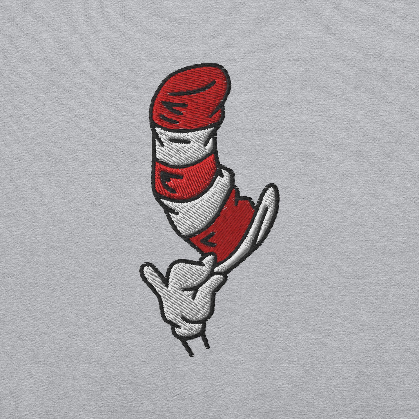 The Cat in The Hat Embroidered Crewneck Sweatshirt Hat's Off