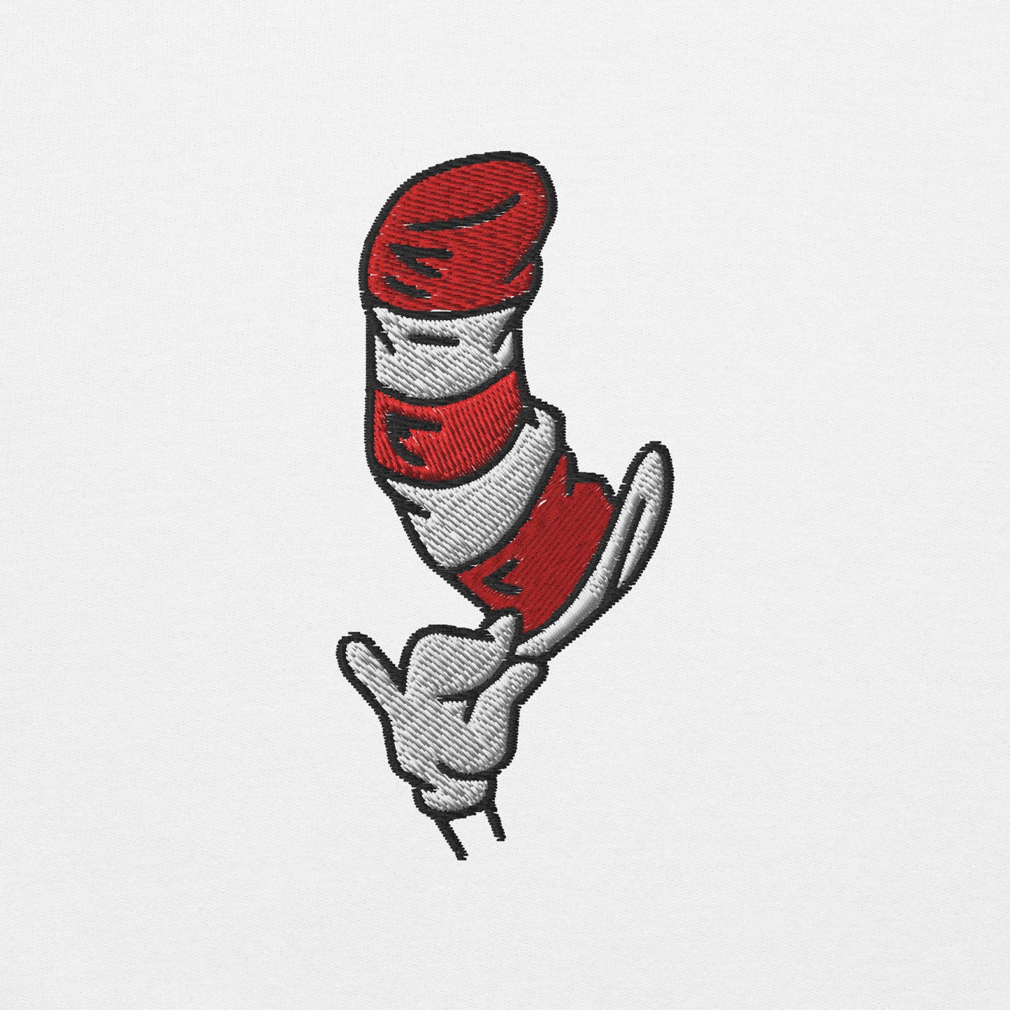 The Cat in The Hat Embroidered Crewneck Sweatshirt Hat's Off