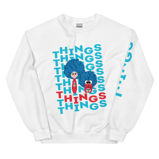 The cat in the hat crewneck sweatshirt things - white