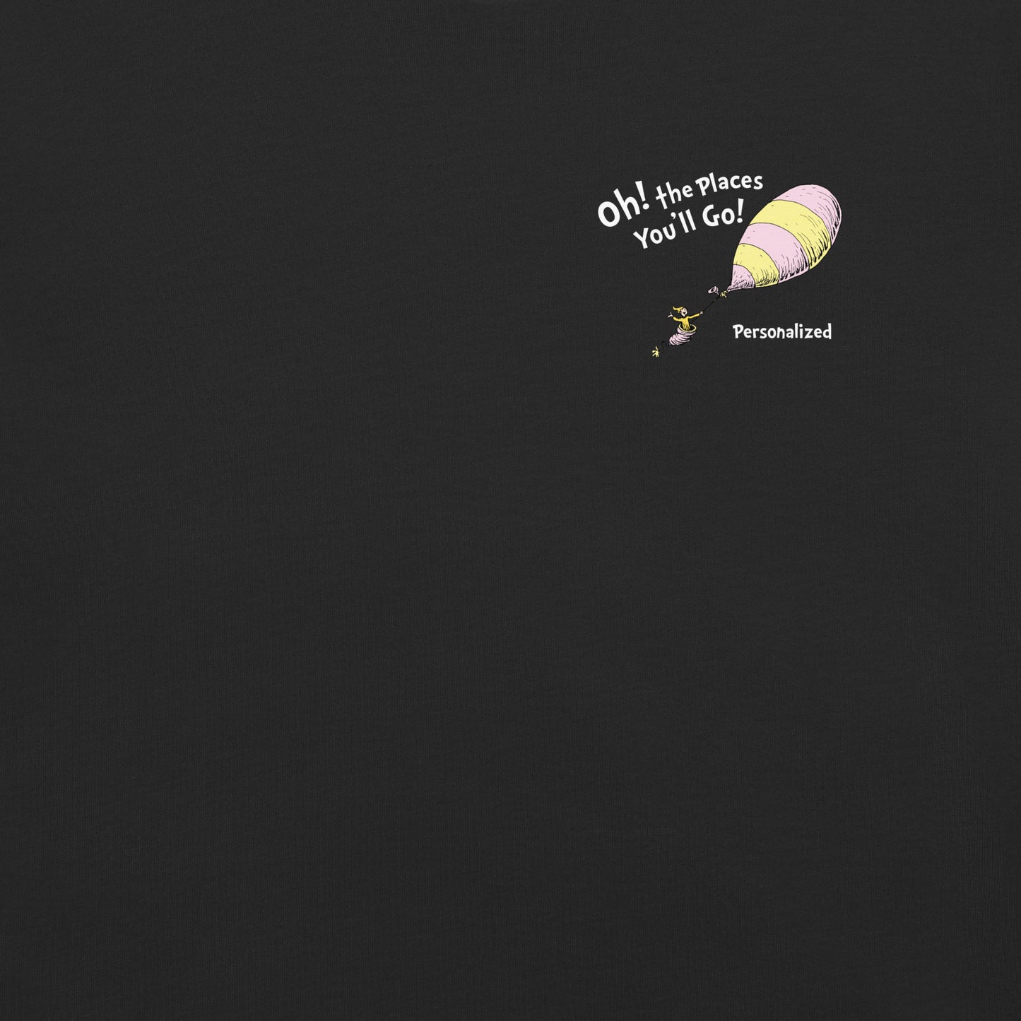 Oh! the Places You'll Go Personalized Balloon Comfort Colors T-Shirt