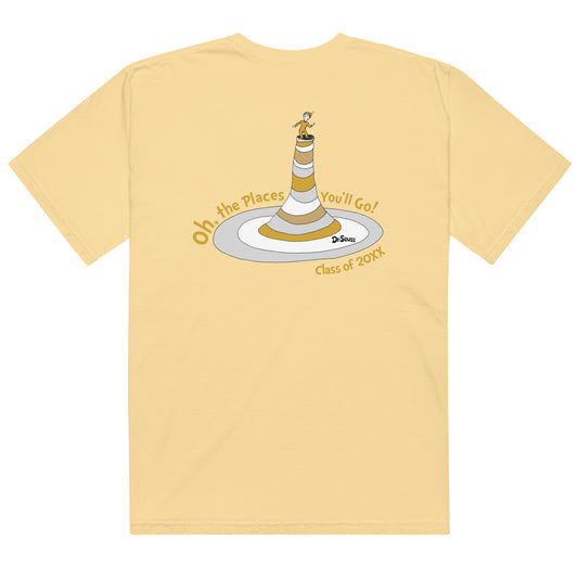 Oh, the places you'll go! personalized comfort colors t-shirt graduation 2026 - butter