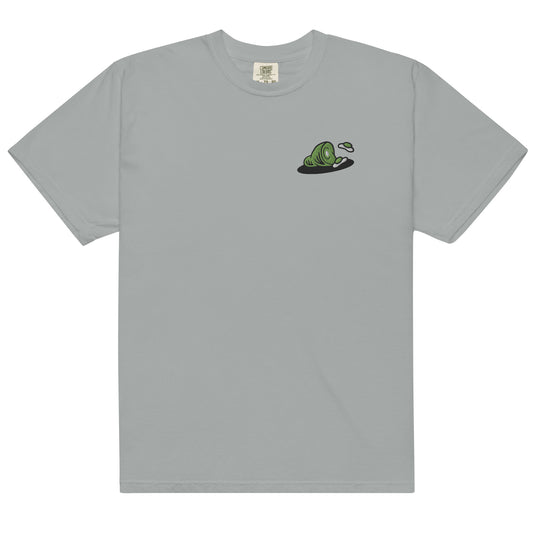 Green eggs and ham embroidered comfort colors t-shirt - granite