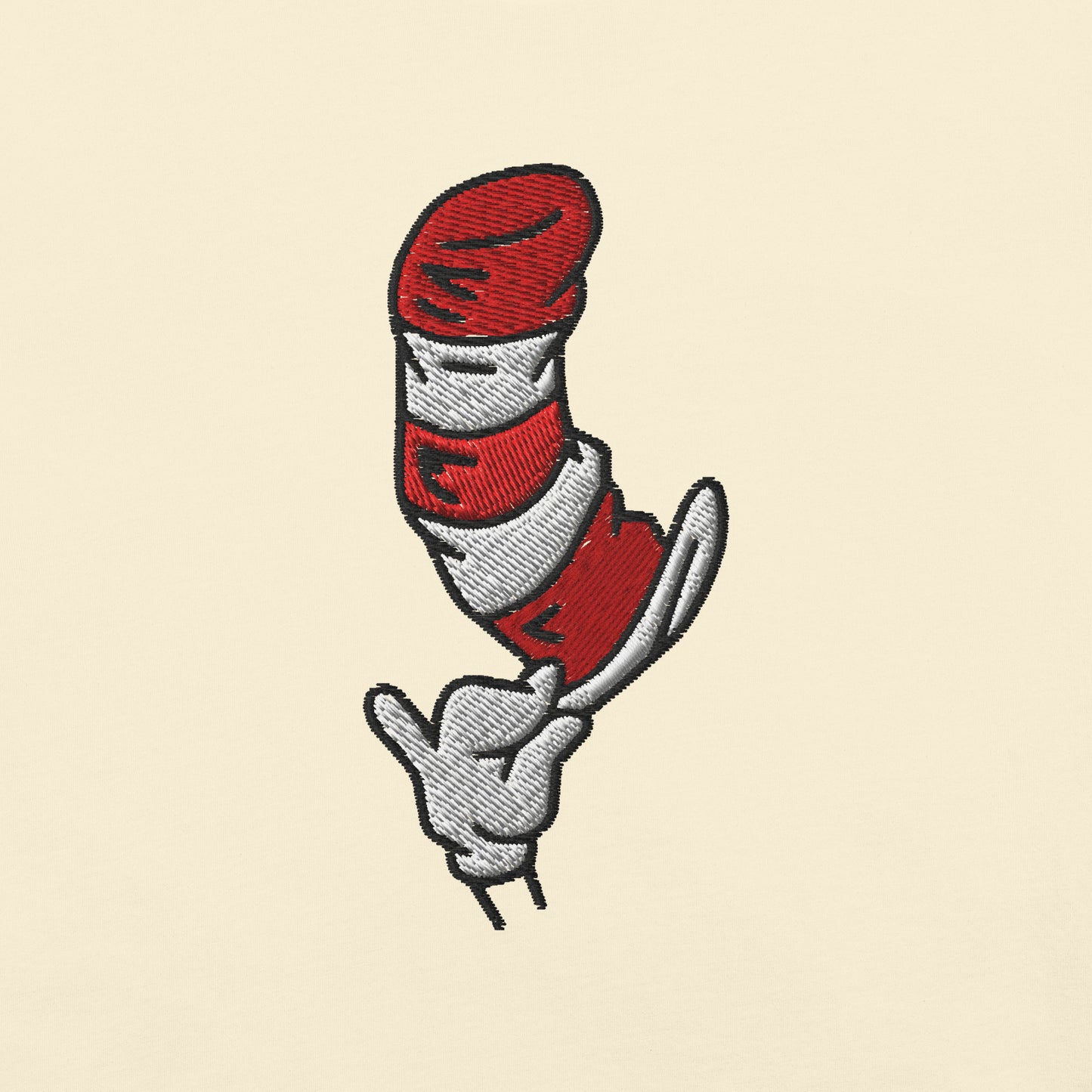 The Cat in The Hat Embroidered Comfort Colors T-Shirt Hat's Off