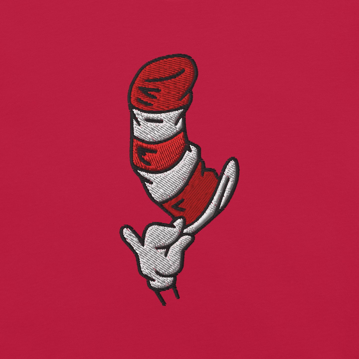 The Cat in The Hat Embroidered Comfort Colors T-Shirt Hat's Off