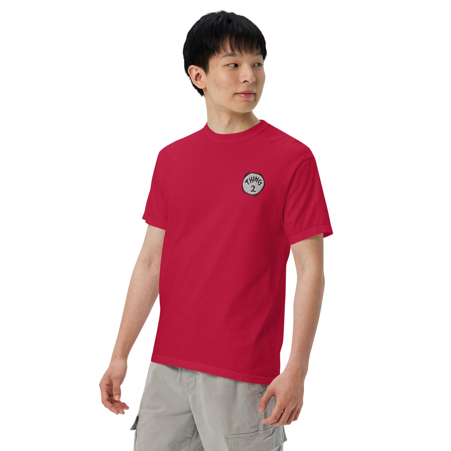 The Cat in The Hat Embroidered Comfort Colors T-shirt Thing Two