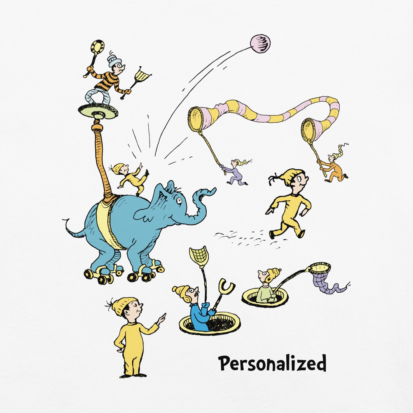 Oh! the Places You'll Go Characters Personalized Comfort Colors T-Shirt