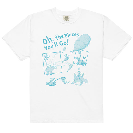 Oh, the places you’ll go! comfort colors t-shirt collage - white