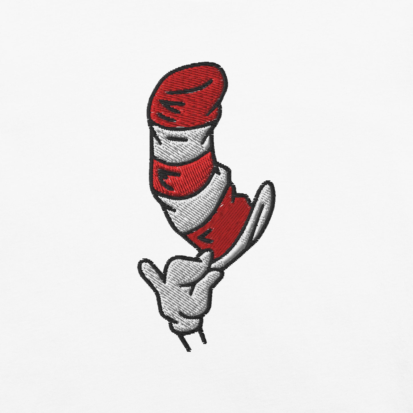 The Cat in The Hat Embroidered Comfort Colors T-Shirt Hat's Off