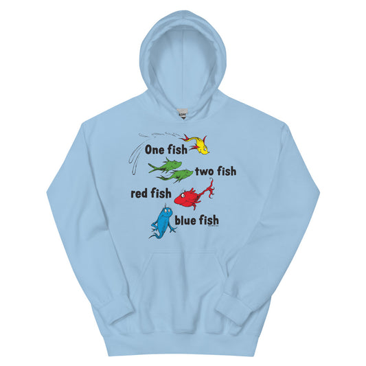 One Fish, Two Fish, Red Fish, Blue Fish Logo Hoodie