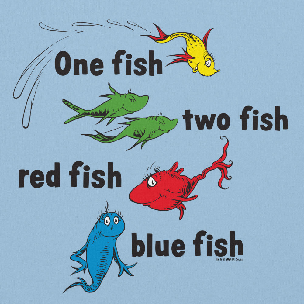 One Fish, Two Fish, Red Fish, Blue Fish Logo Hoodie