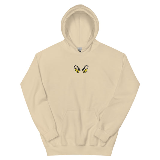 The grinch hoodie eyes embroidered - sand