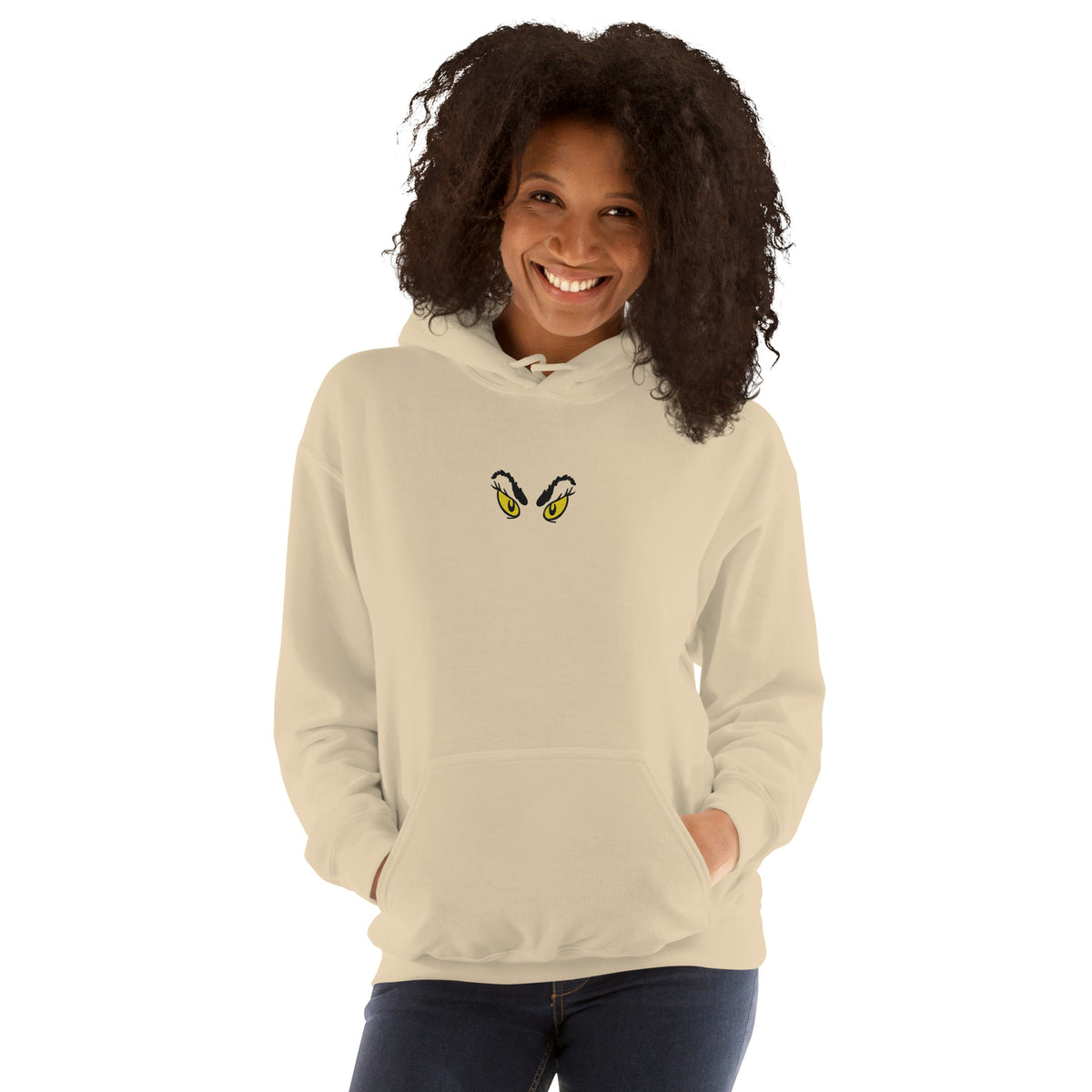The Grinch Hoodie Eyes Embroidered