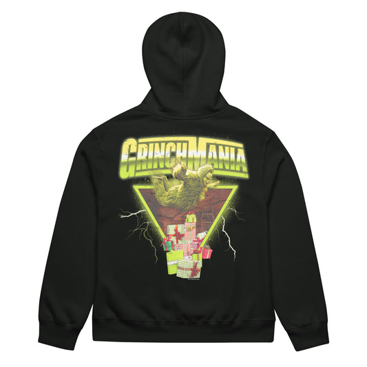 The grinch oversized hoodie grinchmania - vintage black