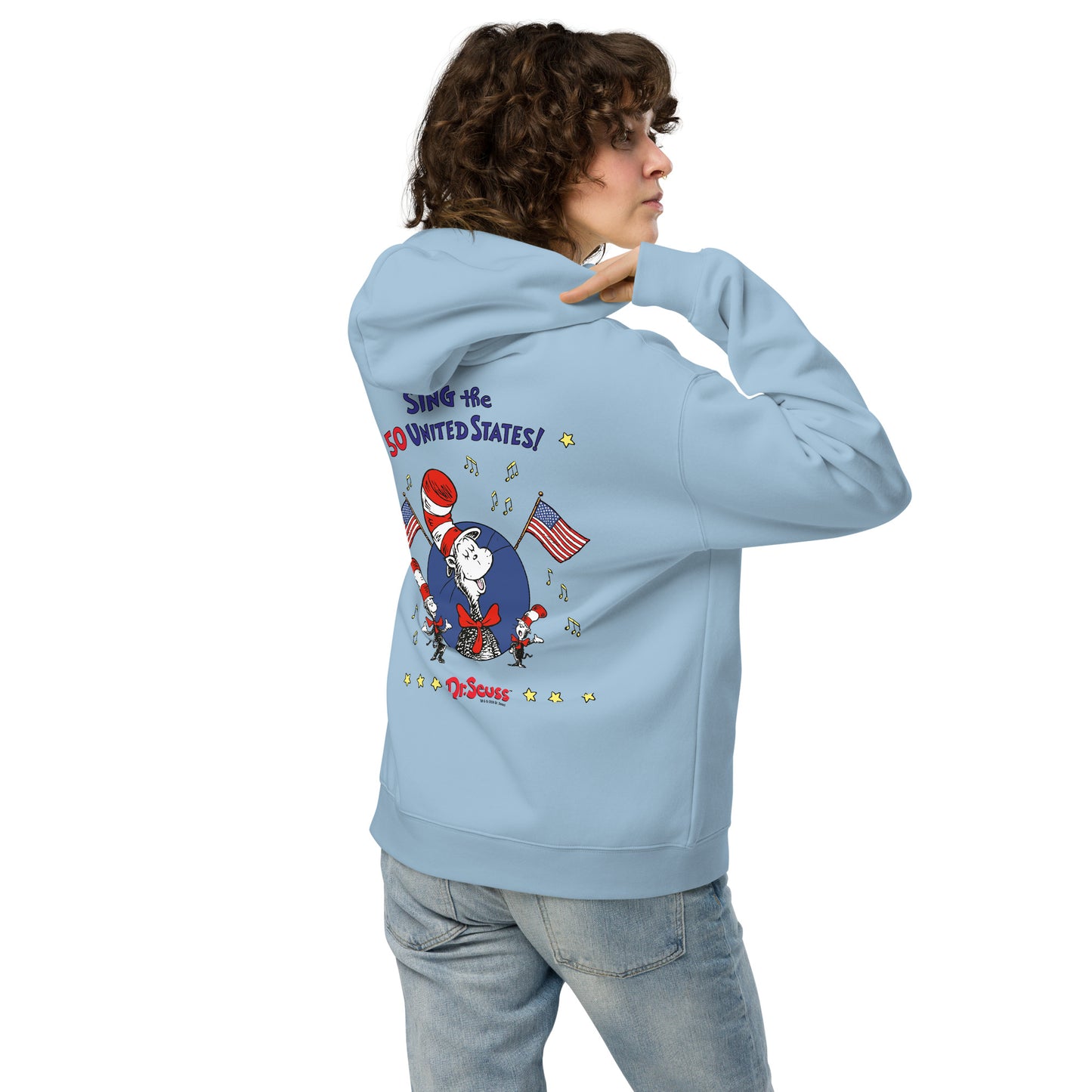 The Cat in The Hat Oversized Hoodie Sing the 50 States