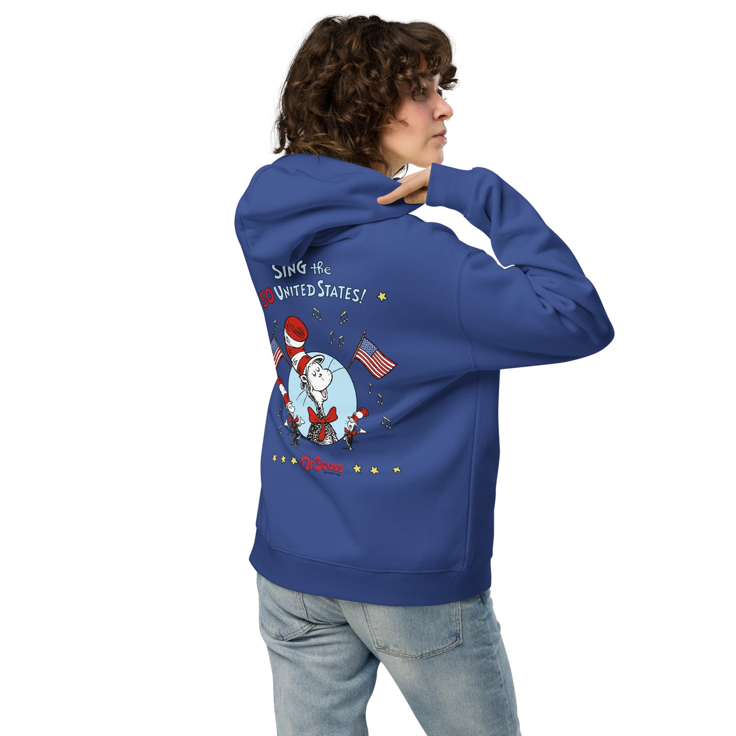 The Cat in The Hat Oversized Hoodie Sing the 50 States