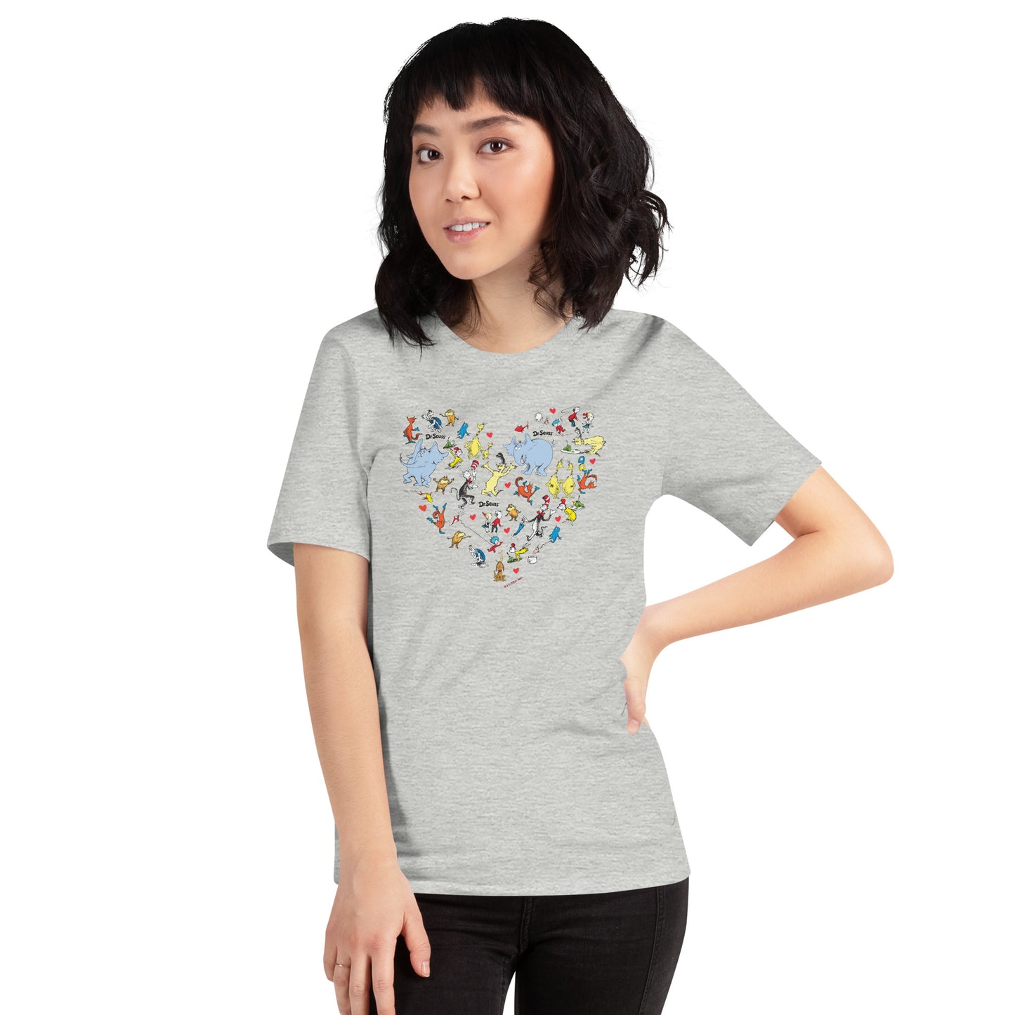 The Cat In The Hat T-Shirt Characters And Hearts