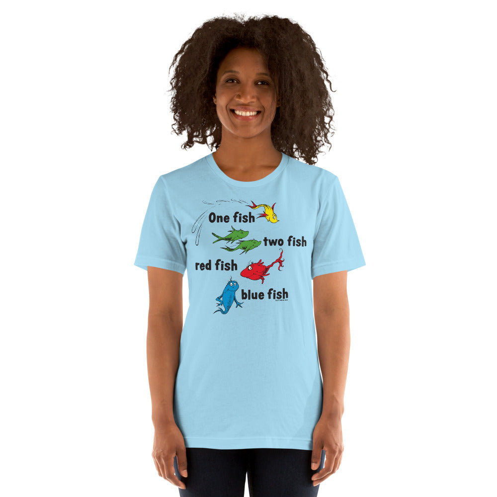 One Fish, Two Fish, Red Fish, Blue Fish Logo T-Shirt