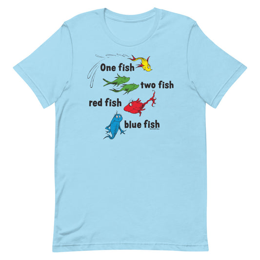 One Fish, Two Fish, Red Fish, Blue Fish Logo T-Shirt