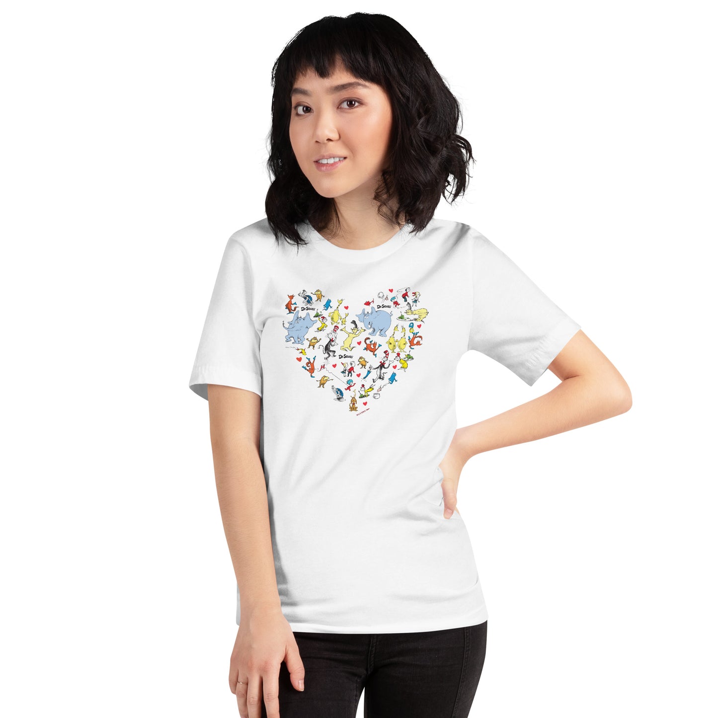 The Cat In The Hat T-Shirt Characters And Hearts